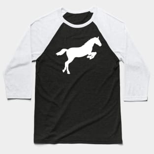 White Horse Silhouette Baseball T-Shirt